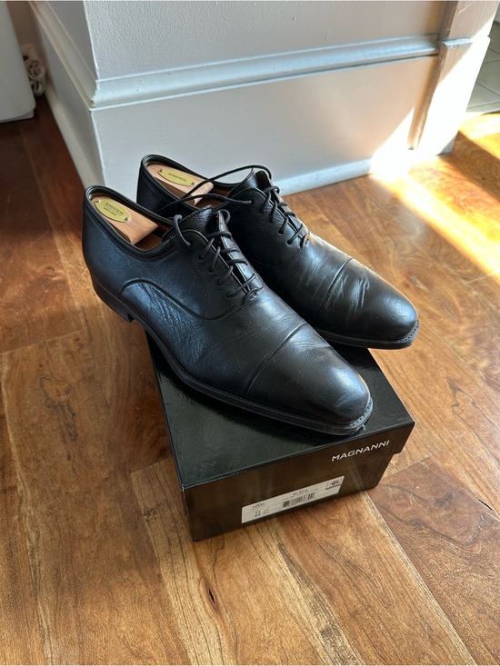Magnanni Other - Magnanni Black Leather Cap-Toe Oxford Dress Shoes